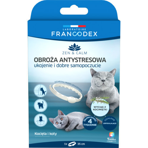 Francodex Obroża antystresowa dla kota 35cm (z kocimiętką)