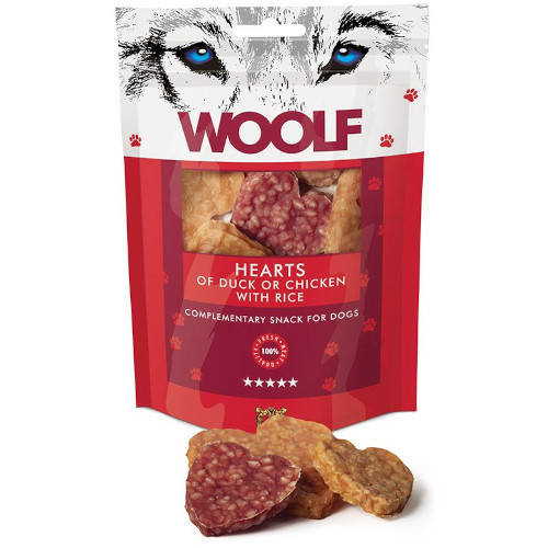 WOOLF hearts of duck or chicken with rice 100g