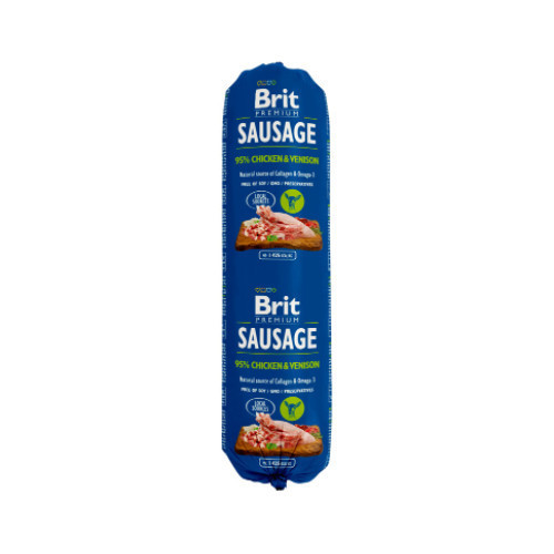 Brit Premium Sausage z Kurczakiem i Dziczyzną 800g