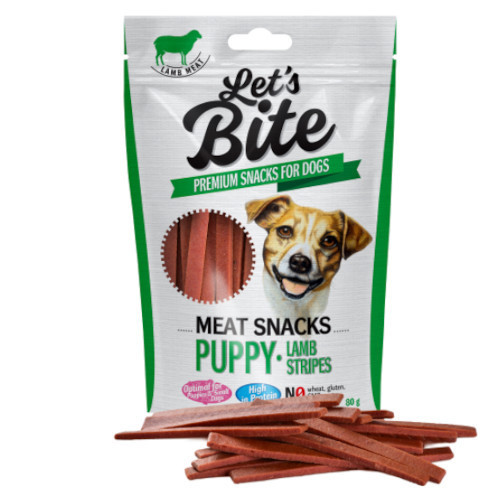BRIT Lets Bite Meat Snack Puppy Lamb Stripes 80g