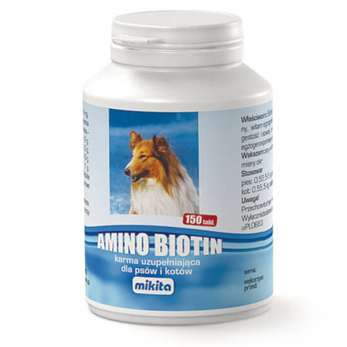 MIKITA Amino Biotin dla psów i kotów 150 tabletek