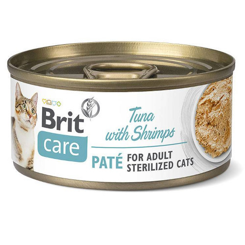 Brit Care Cat Pate Tuna and Shrimps Sterilized 70g